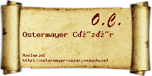 Ostermayer Cézár névjegykártya